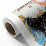 Abstract Expressionism Wall Art – Vibrant Seated Woman Artwork