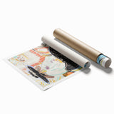 Abstract Expressionism Wall Art – Vibrant Seated Woman Artwork