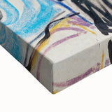 Abstract Expressionism Wall Art – Vibrant Seated Woman Artwork