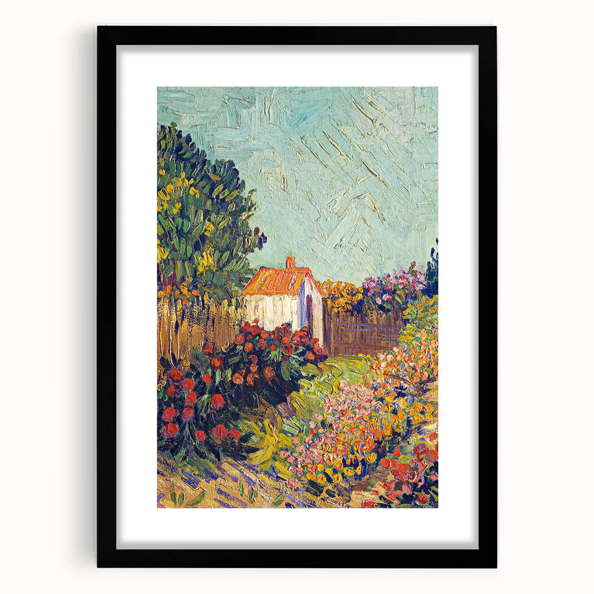 Colorful Impressionist Landscape - Van Gogh’s Garden Scene Wall Art Print