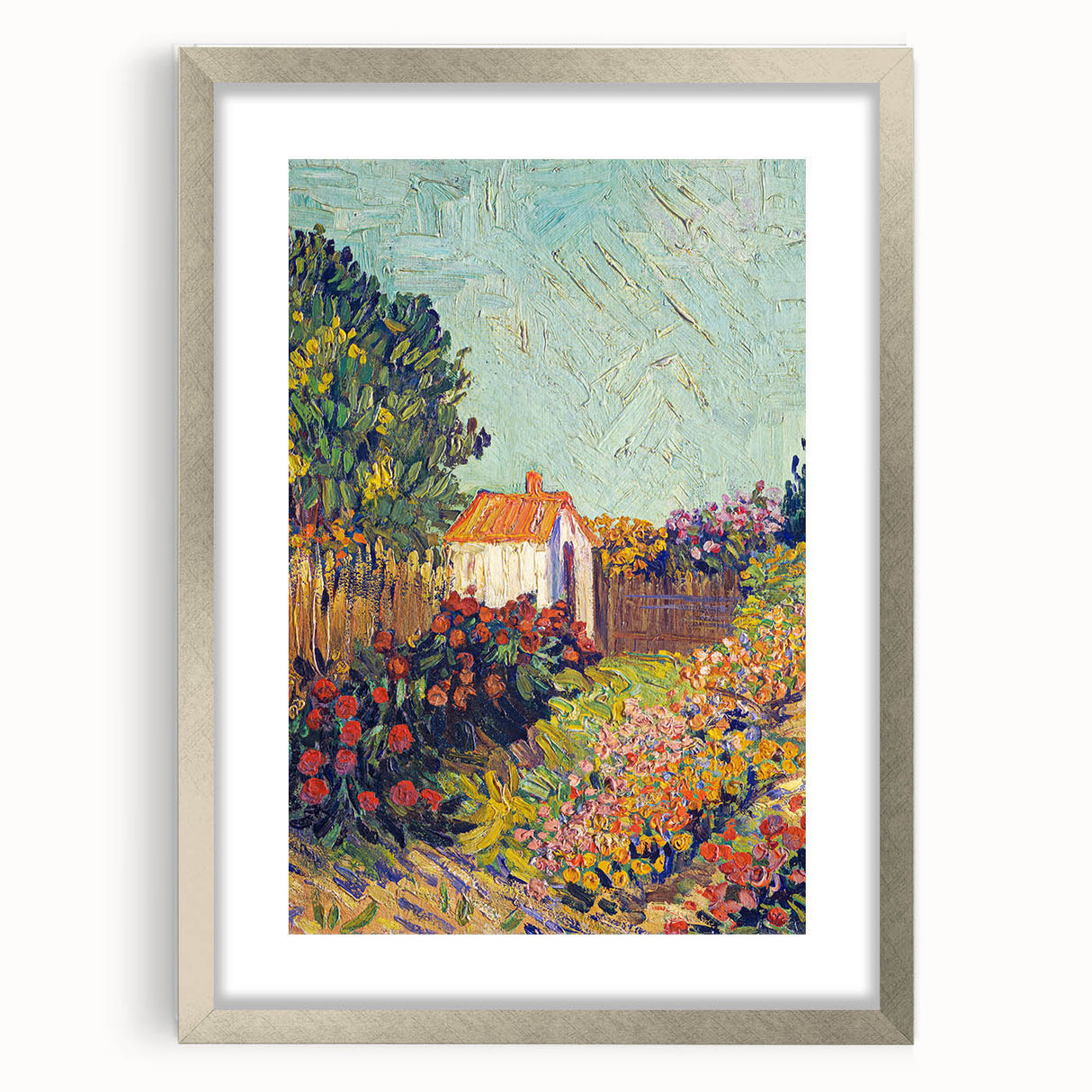 Colorful Impressionist Landscape - Van Gogh’s Garden Scene Wall Art Print