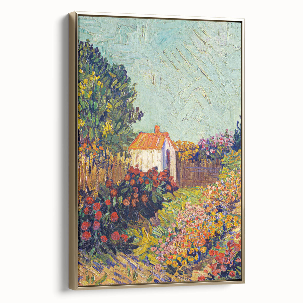Colorful Impressionist Landscape - Van Gogh’s Garden Scene Wall Art Print