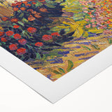 Colorful Impressionist Landscape - Van Gogh’s Garden Scene Wall Art Print