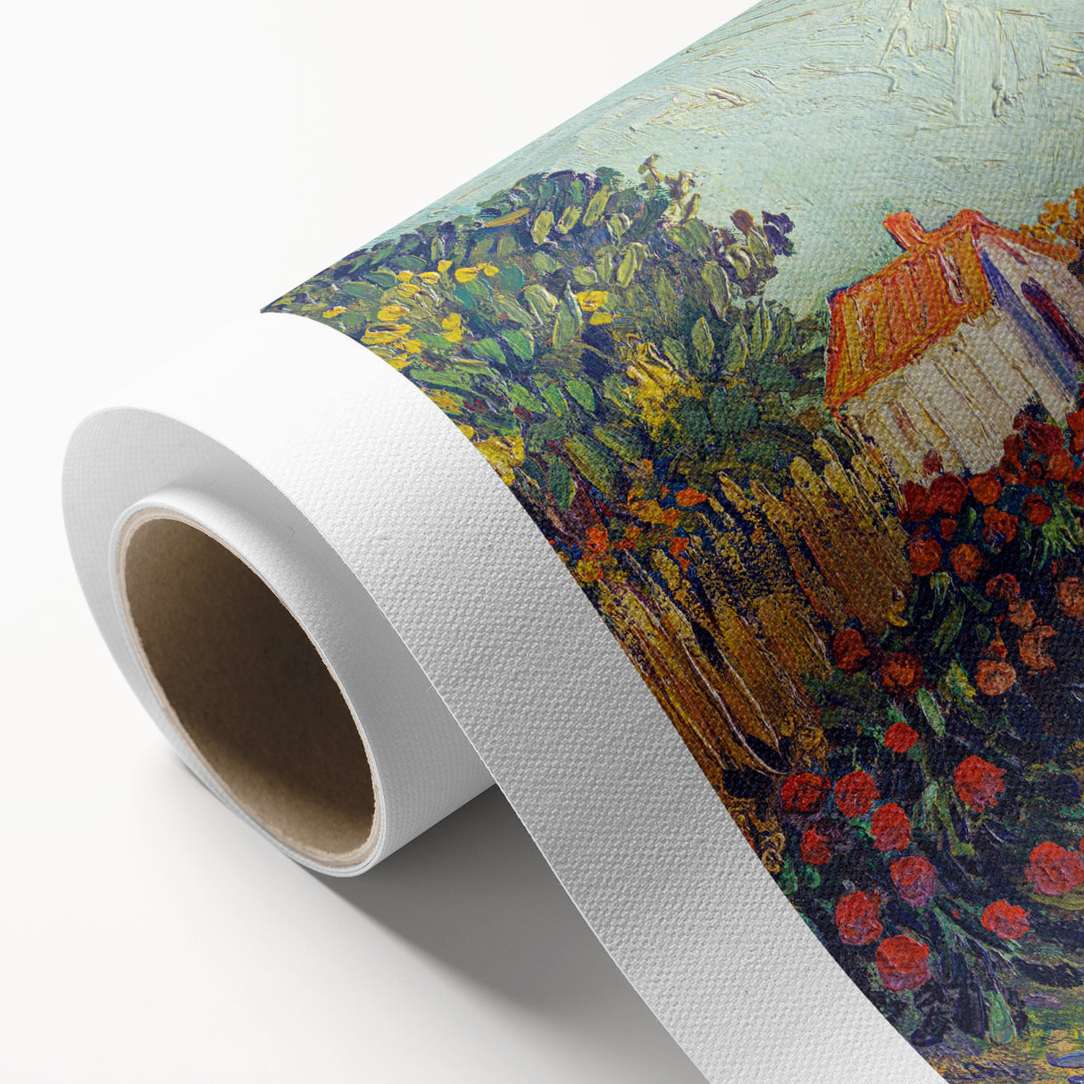 Colorful Impressionist Landscape - Van Gogh’s Garden Scene Wall Art Print
