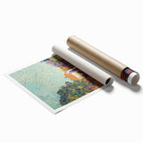 Colorful Impressionist Landscape - Van Gogh’s Garden Scene Wall Art Print