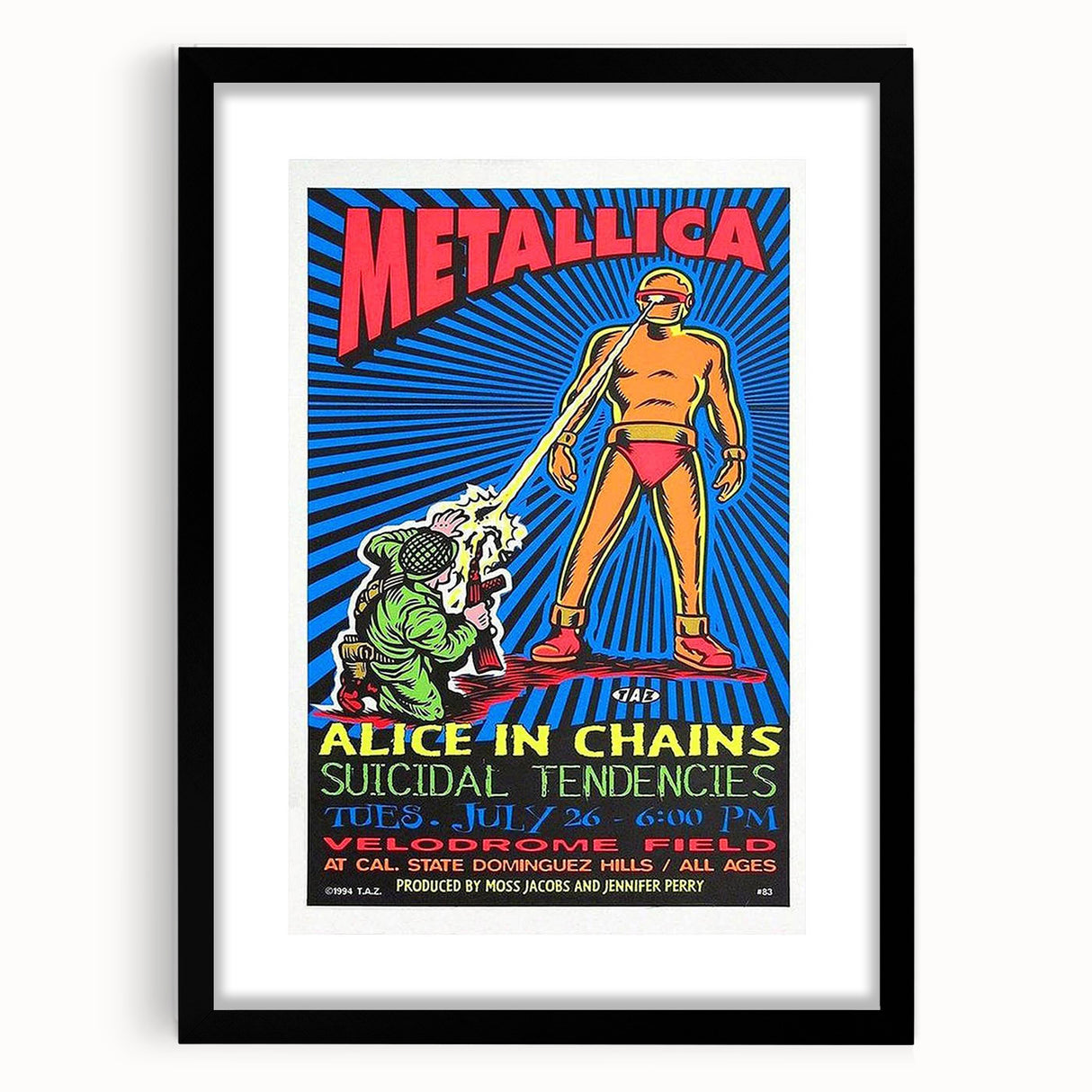 Metallica Concert Poster - Alice in Chains & Suicidal Tendencies