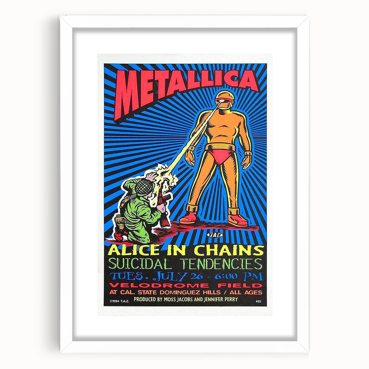 Metallica Concert Poster - Alice in Chains & Suicidal Tendencies