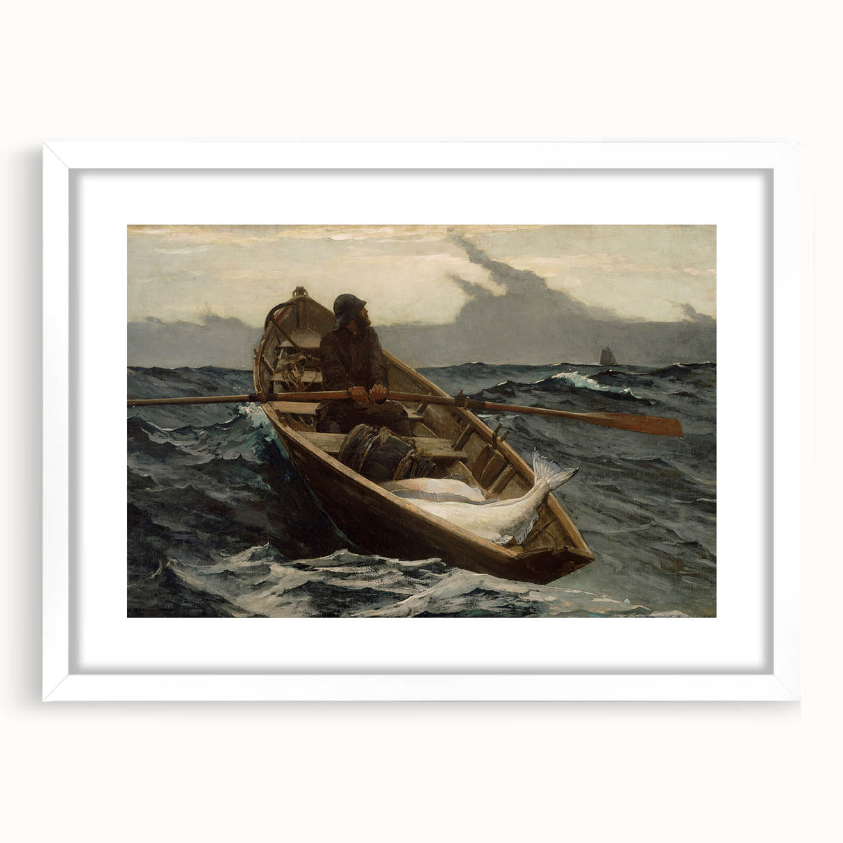 The Fog Warning Realism Art Print - Maritime Seascape Canvas Decor
