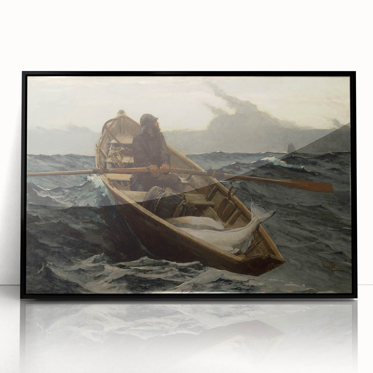 The Fog Warning Realism Art Print - Maritime Seascape Canvas Decor