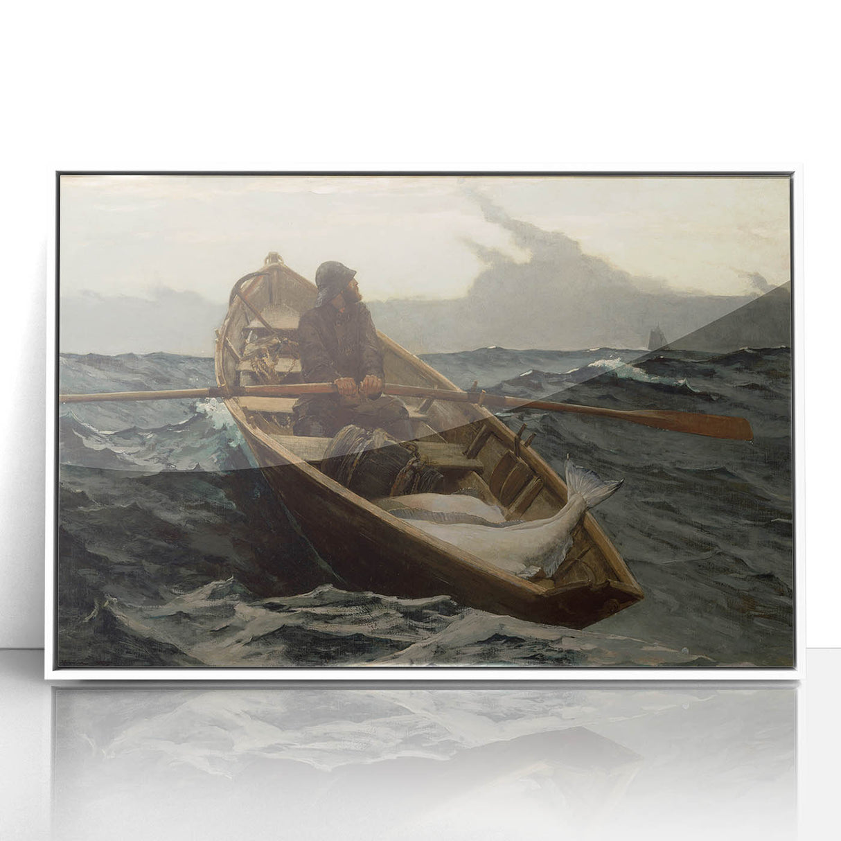 The Fog Warning Realism Art Print - Maritime Seascape Canvas Decor