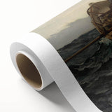 The Fog Warning Realism Art Print - Maritime Seascape Canvas Decor