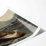 The Fog Warning Realism Art Print - Maritime Seascape Canvas Decor