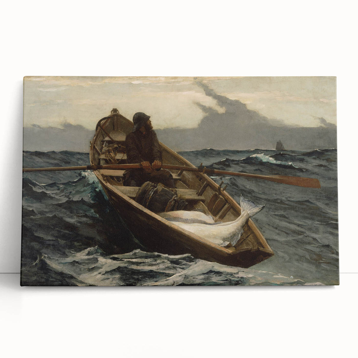 The Fog Warning Realism Art Print - Maritime Seascape Canvas Decor