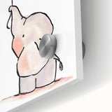 Cute Elephant & Bunny Girls Room Wall Art - Nursery Balloon Decor