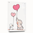 Cute Elephant & Bunny Girls Room Wall Art - Nursery Balloon Decor