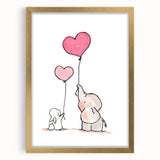 Cute Elephant & Bunny Girls Room Wall Art - Nursery Balloon Decor