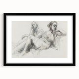 Abstract figurative frame with black mat and modern design, showcasing a minimalist aesthetic ideal for contemporary home decor. Perfect for stylish wall displays.