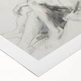 Abstract figurative rolled canvas artwork showcasing vibrant colors and dynamic shapes, elegantly packaged in a protective cardboard tube for art enthusiasts.