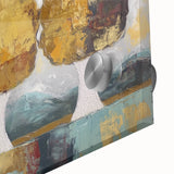 Close-up of an abstract floral design on acrylic glass, showcasing vibrant colors and intricate patterns, perfect for modern home decor and art enthusiasts.