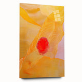 Abstract minimalist wall art design displayed in a sleek acrylic frame, showcasing a side view that highlights its elegant simplicity and modern aesthetic.