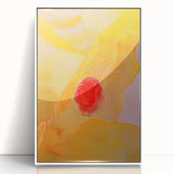 Framed minimalist abstract wall art featuring a white acrylic design with subtle textures and clean lines, perfect for modern home decor.