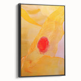 Framed abstract minimalist wall art featuring a sleek black design, displayed from the side to highlight its modern aesthetic and elegant finish. Perfect for contemporary home decor.