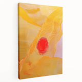 Stretched canvas showcasing an abstract minimalist wall art design in soft earth tones, emphasizing clean lines and a modern aesthetic, perfect for contemporary decor.