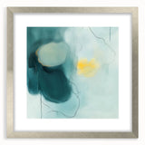 Modern Abstract Wall Art – Teal, Aqua & Yellow Minimalist Canvas