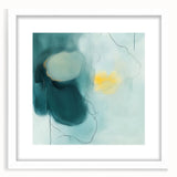 Modern Abstract Wall Art – Teal, Aqua & Yellow Minimalist Canvas