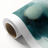 Modern Abstract Wall Art – Teal, Aqua & Yellow Minimalist Canvas
