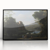 Baroque Landscape Wall Art - Serene Countryside Scene in Classic Style