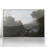 Baroque Landscape Wall Art - Serene Countryside Scene in Classic Style
