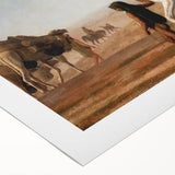 The Wellesley Grey Arabian Realism Art Print - Elegant Desert Canvas