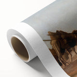 The Wellesley Grey Arabian Realism Art Print - Elegant Desert Canvas