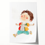 Joyful Child Girls Room Wall Art - Playful & Colorful Kids Decor