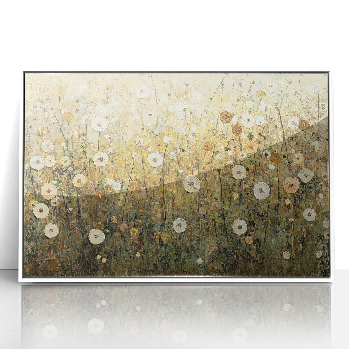 Elegant Floral Dining Room Wall Art – Framed Canvas & Acrylic Print