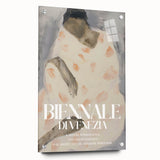 Abstract figurative acrylic artwork displayed in a side view, featuring vibrant colors and intricate pin details, ideal for modern home decor and artistic appeal.