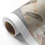 Abstract figurative art on rolled canvas showcasing vibrant colors and dynamic shapes, elegantly packaged in a durable cardboard tube for easy transport and display. Perfect for modern home decor enthusiasts seeking unique artistic expressions.