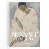 Abstract figurative canvas art featuring vibrant colors and dynamic shapes, ideal for modern home decor; perfect for adding a creative touch to any interior space.