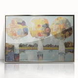 Framed acrylic artwork showcasing an abstract floral design in silver tones, highlighting intricate patterns and elegant details, ideal for modern home decor.