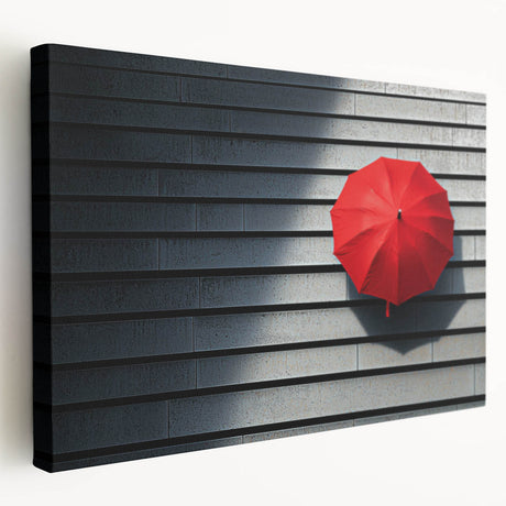 Abstract landscape canvas art showcasing vibrant colors and dynamic shapes, presented from a side view to highlight its stretched design and texture. Ideal for modern home decor.