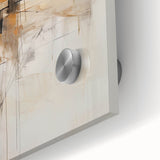 Abstract minimalist wall art design featuring soft pastel colors and geometric shapes, printed on acrylic glass for a modern aesthetic and enhanced vibrancy.