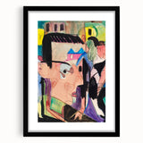 Expressionist Art - Vibrant Self-Portrait in Abstract Style