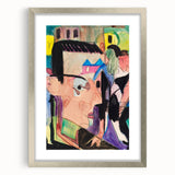 Expressionist Art - Vibrant Self-Portrait in Abstract Style