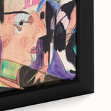 Expressionist Art - Vibrant Self-Portrait in Abstract Style