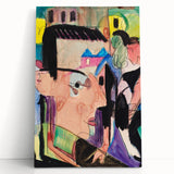 Expressionist Art - Vibrant Self-Portrait in Abstract Style