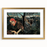 Contemplative Figure Wall Art - Dark Modern Expressionist Decor