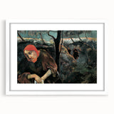 Contemplative Figure Wall Art - Dark Modern Expressionist Decor