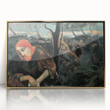 Contemplative Figure Wall Art - Dark Modern Expressionist Decor