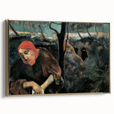 Contemplative Figure Wall Art - Dark Modern Expressionist Decor